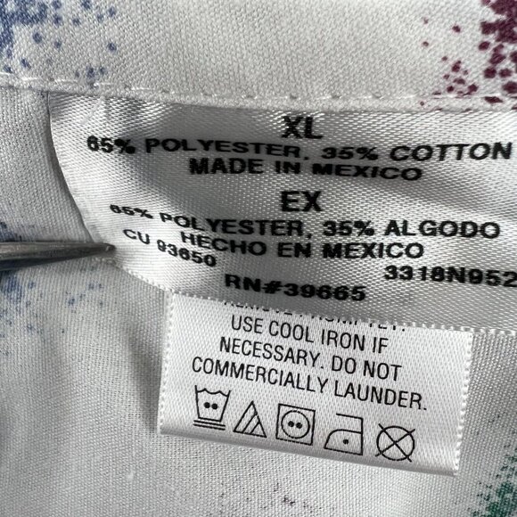 Womens Scrub Top Extra Large White Laughter is the Best Medicine Bear Pullover - Picture 5 of 8